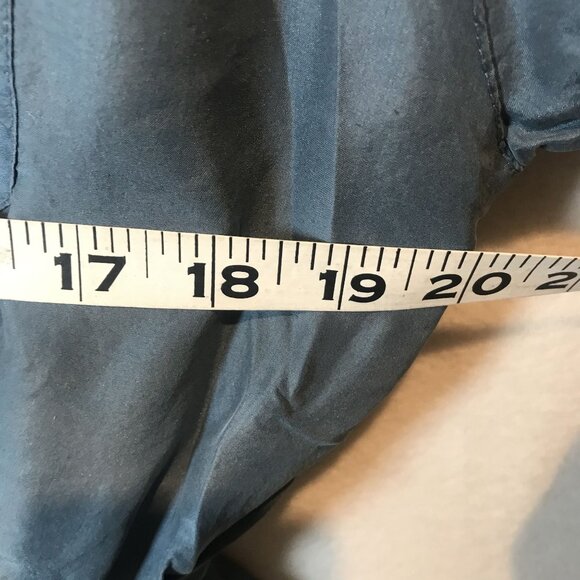 Points West Blue Silk Anorak Jacket Summer Weight Womens  L NWOT - Picture 4 of 8